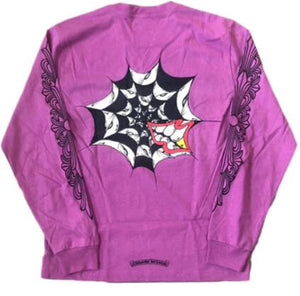 Chrome Hearts Matty Boy Spider Web L/S T-shirt Purple