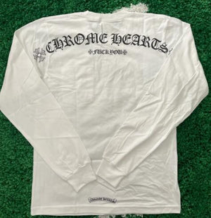 Chrome Hearts Fuck You Shoulder Logo L/S T-Shirt White